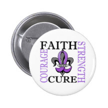 Fleur De Lis 3 Hodgkin's Lymphoma Pinback Buttons