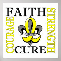 Fleur De Lis 3 Testicular Cancer Posters