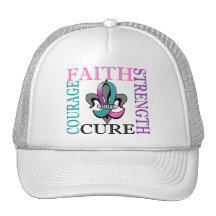 Fleur De Lis 3 Thyroid Cancer Hat