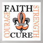 Fleur De Lis 3 Uterine Cancer posters