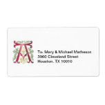 Fleur-de-lis A Monogram Personalised Shipping Labels