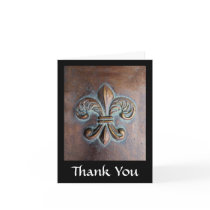 Fleur De Lis, Aged Copper-Look Printed