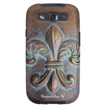 Fleur De Lis, Aged Copper-Look Printed