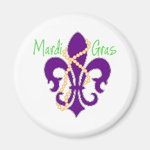 Fleur De Lis avec des perles Aimants Pour Réfrigérateur