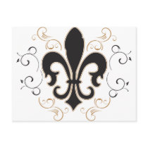 Fleur De Lis: Black and Gold Postcards