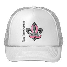 Fleur De Lis Breast Cancer Hope Trucker Hat