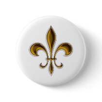 Fleur De Lis Button