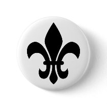 Fleur de Lis Button