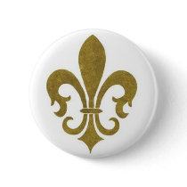 FLEUR DE LIS PINBACK BUTTONS