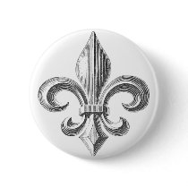 Fleur de Lis Pinback Button