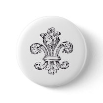 fleur de lis pinback buttons