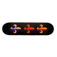 Fleur-de-lis Custom Skateboard