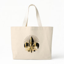 Fleur de Lis, customizable text Canvas Bags