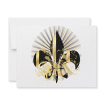 Fleur de Lis, customizable text Invites