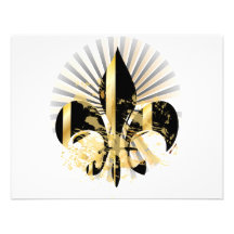 Fleur de Lis, customizable text Invites