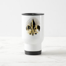 Fleur de Lis, customizable text Mugs
