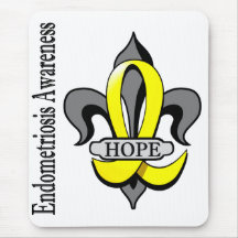Fleur De Lis Endometriosis Hope Mouse Pad