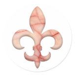 Fleur de lis Faux Stone 3 stickers