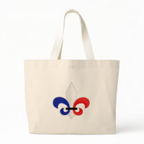 Fleur de lis France flag colours Tote Bags