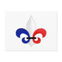 Fleur de lis France flag colours Post Cards