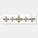 Fleur de lis - Gold and black Bumper Stickers