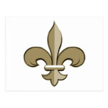 Fleur de lis - Gold and black Postcards