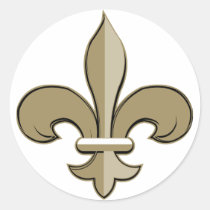 Fleur de lis - Gold and black stickers