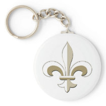 Fleur de lis - Gold Keychain