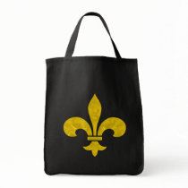 Fleur De Lis Gold Leaf Cut Canvas Bag