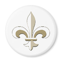 Fleur de lis - Gold Magnet