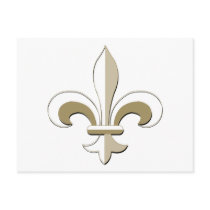 Fleur de lis - Gold Post Card