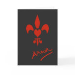 Fleur de Lis Heart Amour Valentine Card