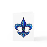 Fleur de Lis in Blue Card