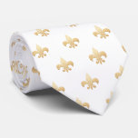 Fleur de lis in mocha Zazzle Tie