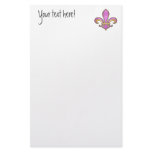 Fleur de Lis in solid colour  - Pink or Cerise Stationery Design