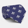 Fleur de lis/indigo blue Tie