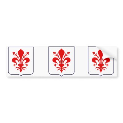 Fleur de lis, Italy Bumper Sticker by bestflag