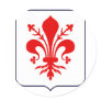 Fleur de lis, Italy Round Stickers