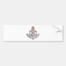 Fleur De Lis-jewelled Bumper Sticker