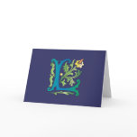 Fleur-de-lis L Monogram Greeting Card