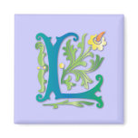 Fleur-de-lis L Monogram Magnets
