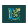Fleur-de-lis L Monogram Postcard
