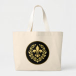 Fleur de lis Laurel Tote Bags