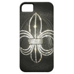 Fleur de-lis leather look print case iPhone 5 cover
