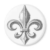 Fleur de Lis Fridge Magnet