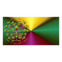 Fleur de lis Mardi-Gras 2011 V-2 Custom Photo Card
