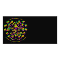Fleur de lis Mardi-Gras 2011 V-2 Customized Photo Card