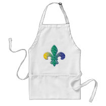 Fleur De Lis Mardi Gras New Orleans Apron