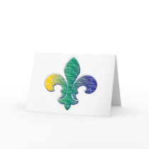 Fleur De Lis Mardi Gras New Orleans Greeting Card