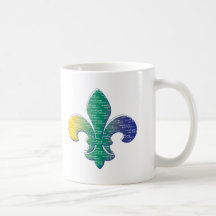 Fleur De Lis Mardi Gras New Orleans Coffee Mugs